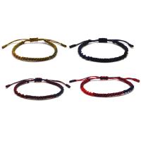 Bijoux bracelets de mode, cordon de polyester, Trèfle à quatre feuilles, Réglable & bracelet tressé & pour femme, plus de couleurs à choisir, Longueur Environ 17-28 cm, Vendu par PC