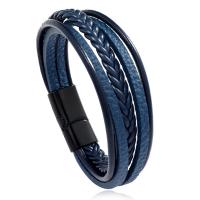 PU Armband, met koeienhuid koord & Zinc Alloy, mode sieraden & verschillende lengte voor keuze & uniseks, meer kleuren voor de keuze, Verkocht door PC