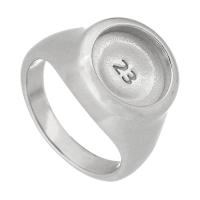 316 Stainless Steel Reuna Ring Base, muoti korut & Unisex, alkuperäinen väri, Koko:10, Myymät PC