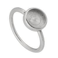 316 acciaio inox base anello a lunetta, gioielli di moda & unisex, colore originale, 10x10mm,8mm,2mm, Misura:7, Venduto da PC