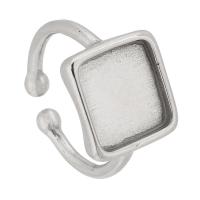 316 Stainless Steel Bezel Ring Base, mode smykker & Unisex, oprindelige farve, 14x14mm,12mm,2mm, Størrelse:6.5, Solgt af PC