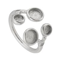 316 Stainless Steel Bezel Ring Base, mode smykker & Unisex, oprindelige farve, 5.5x5.5mm,8x8mm,4mm,6mm,2mm, Størrelse:7, Solgt af PC