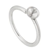 316 Stainless Steel Ring beslag, mode smykker & Unisex, 6x6mm,2mm, Størrelse:6, Solgt af PC