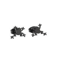 Rostfritt stål Stud Örhängen, 304 rostfritt stål, Frog, mode smycken & för kvinna, fler färger för val, 10x8mm, Säljs av Par