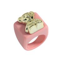 Resin fingerring, mode smykker & for kvinde, flere farver til valg, 18x22mm, Solgt af PC