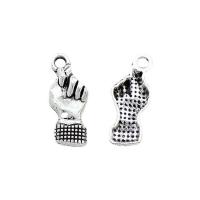 Zink Alloy Hand Hängen, antik silver pläterad, Unisex, nickel, bly och kadmium gratis, 9x21x3mm, Ca 100PC/Bag, Säljs av Bag