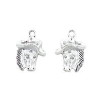 Zink Alloy Animal Hängen, Häst, antik silver pläterad, Unisex, nickel, bly och kadmium gratis, 23x16x3mm, Ca 100PC/Bag, Säljs av Bag