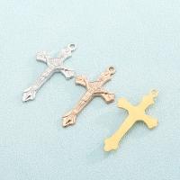 Roestvrij staal Cross Hangers, 304 roestvrij staal, Oversteken, mode sieraden & voor de mens, meer kleuren voor de keuze, 43x24mm, Verkocht door PC