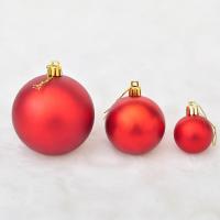 plastique PVC Décoration d’arbre de Noël, Rond, Placage, Bijoux de Noël & normes différentes pour le choix & mat, plus de couleurs à choisir, 6PC/sac, Vendu par sac