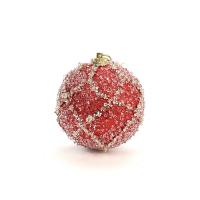 PE Foam Christmas Tree Decoration with Sequins Round Christmas jewelry 80mm Sold By PC