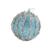 PE Foam Christmas Tree Decoration with Sequins Round Christmas jewelry 80mm Sold By PC