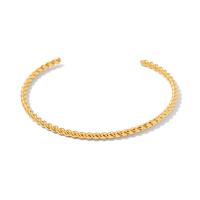 Edelstahl Armreif, 304 Edelstahl, Modeschmuck & für Frau, goldfarben, 2.45mm, verkauft von PC