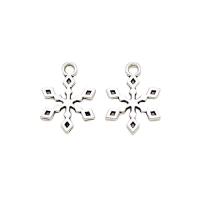 Zinc Alloy Pendler, Snowflake, forgyldt, Unisex, flere farver til valg, nikkel, bly & cadmium fri, 19x14x1.30mm, Ca. 100pc'er/Bag, Solgt af Bag