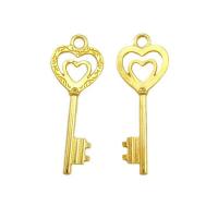 Zinklegering Key Hangers, Zinc Alloy, Sleutel, gold plated, uniseks & hol, nikkel, lood en cadmium vrij, 19x50x2.50mm, Ca 100pC's/Bag, Verkocht door Bag