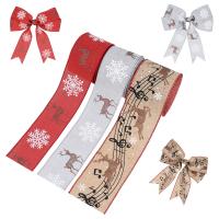 Linten van Kerstmis, Polyester, Kerstontwerp & DIY & verschillende stijlen voor de keuze, meer kleuren voor de keuze, 10Yard/spool, Verkocht door spool