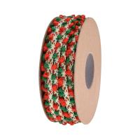 Jul Bånd, Polyester, Juledesign & du kan DIY, flere farver til valg, 10mm, 10Yard/Spool, Solgt af Spool