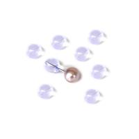 Ρητίνη Ear Nut Component, αρχικό χρώμα, 4mm, 500PCs/Παρτίδα, Sold Με Παρτίδα