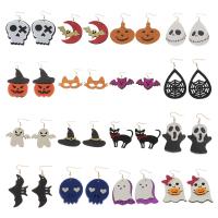 Fieltro Pendientes con Colgantes, con aleación de zinc, Joyería de Halloween & para mujer, más colores para la opción, 32-90mm, Vendido por Par