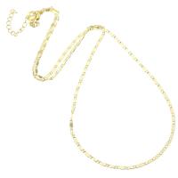 Collana catena in ottone, placcato color oro, unisex, Lunghezza Appross. 19.3 pollice, 10PC/lotto, Venduto da lotto