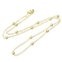 Collana catena in ottone, placcato color oro, unisex, Lunghezza Appross. 17.5 pollice, 10PC/lotto, Venduto da lotto