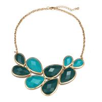 Resin Necklace Zinc Alloy with Resin with 5cm extender chain gold color plated fashion jewelry & for woman 40mm Length 40cm cm Sold By PC