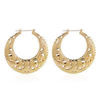 Zinc Alloy Drop Earrings plated fashion jewelry & for woman & hollow 75mm Sold By PC