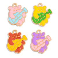 Zinc Alloy Enamel Pendants Bear gold color plated Unisex nickel lead & cadmium free Approx Sold By Bag