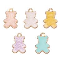 Zinc Alloy Enamel Pendants Bear gold color plated Unisex nickel lead & cadmium free Approx Sold By Bag