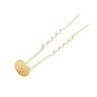 Hair Stick megállapításai, Sárgaréz, állvány borítás, DIY, több színt a választás, nikkel, ólom és kadmium mentes, 75x12mm, Által értékesített PC