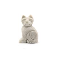 Ædelsten Dekoration, Cat, Carved, tilfældigt sendt, blandede farver, 32x49mm, 12pc'er/Box, Solgt af Box