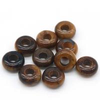 Gemstone Large Hole Bead Flat Round polished DIY Sold By PC