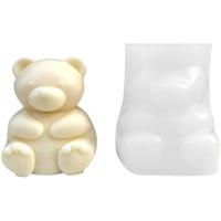 Set di stampe epossidici fai da te, silicone, Orso, DIY, bianco, 105x105mm, Venduto da PC