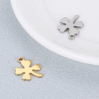 Stainless Steel korut Riipukset, 304 Stainless Steel, Neljä Leaf Clover, muoti korut & tee-se-itse, enemmän värejä valinta, 13x10mm, Myymät PC