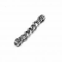 Rustfrit stål armbånd Finde, 316 Stainless Steel, Feather, poleret, du kan DIY & sværte, oprindelige farve, Længde 59 mm, Solgt af PC