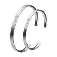 Titanium Stål Cuff Bangle, Letter C, mode smykker & Unisex & forskellig størrelse for valg, flere farver til valg, Solgt af PC