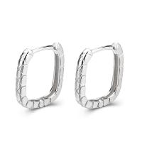 Boucles d'oreilles en argent sterling 925, Placage, bijoux de mode & pour femme, plus de couleurs à choisir, 14mm, Vendu par PC