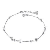 Faisean Sterling Silver Anklet, 925 Sterling Silver, dath airgid plated, jewelry faisin & do bhean, airgid, 265mm, Díolta De réir PC