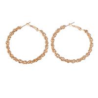 Zinc Alloy Oorbellen, gold plated, voor vrouw & hol, 47x47mm, Verkocht door pair