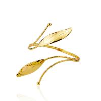 Zinc Alloy Bangle Smykker, Leaf, forgyldt, Justerbar & mode smykker & for kvinde, flere farver til valg, 85mm, Solgt af PC