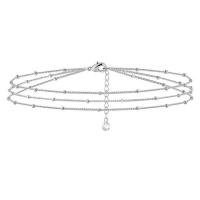 Zinklegering armbandkettingen, Zinc Alloy, met 5 extender keten, plated, mode sieraden & multilayer & voor vrouw, meer kleuren voor de keuze, Per verkocht 15 cm Strand