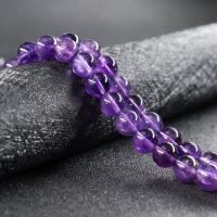 Natuurlijke Amethyst kralen, Amethist, Ronde, gepolijst, verschillende kwaliteiten voor de keuze & DIY & verschillende grootte voor keus, meer kleuren voor de keuze, Per verkocht Ca 38 cm Strand