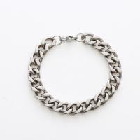 Titanium Steel Rannerengas, muoti korut & Unisex & Curb Chain, enemmän värejä valinta, Pituus 21 cm, Myymät PC