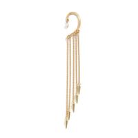 Trendy ear cuffs, Zinc Alloy, met Ijzer, Conische, gold plated, mode sieraden & voor vrouw, gouden, nikkel, lood en cadmium vrij, 24x140mm, Verkocht door PC