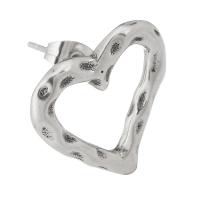 Stainless Steel Stud Øreringe, 316 Stainless Steel, Heart, mode smykker & for kvinde & hule, oprindelige farve, 20x20x2.50mm, Solgt af PC