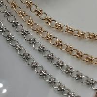 Mässing Dekorativa Chain, plated, DIY, fler färger för val, nickel, bly och kadmium gratis, 5mm, Säljs av m