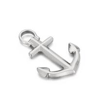 Rostfritt stål Smycken Hängen, 304 rostfritt stål, Anchor, DIY, ursprungliga färgen, 30x20mm, Säljs av PC