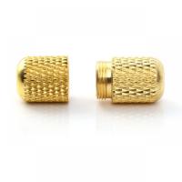 Messing Schroef sluiting, capsule, gold plated, DIY, 2mm, Gat:Ca 3.6mm, 10pC's/Lot, Verkocht door Lot