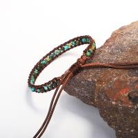 Faisean Turquoise Bráisléid, Céir, le Turquoise na hAfraice, jewelry faisin & do bhean, il-daite, Díolta Per 14.76 cm Snáithe