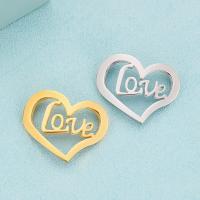 Stainless Steel Heart Pendants 304 Stainless Steel DIY Sold By PC