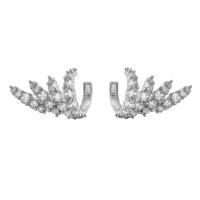 Trendy ear cuffs, Messing, plated, micro pave zirconia & voor vrouw, meer kleuren voor de keuze, 16mm, Verkocht door pair